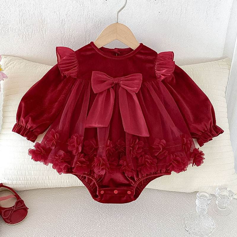 Newborn Baby Girl Romper Floral - Autumn Newborn Girl Clothes Korean Cute