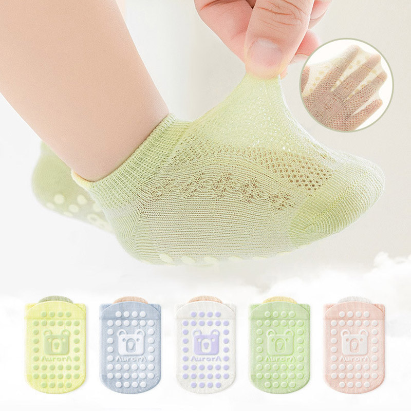 5 Pairs Kids Non-Slip Socks Cu - Unisex Baby Socks Non Slip 评论和价格