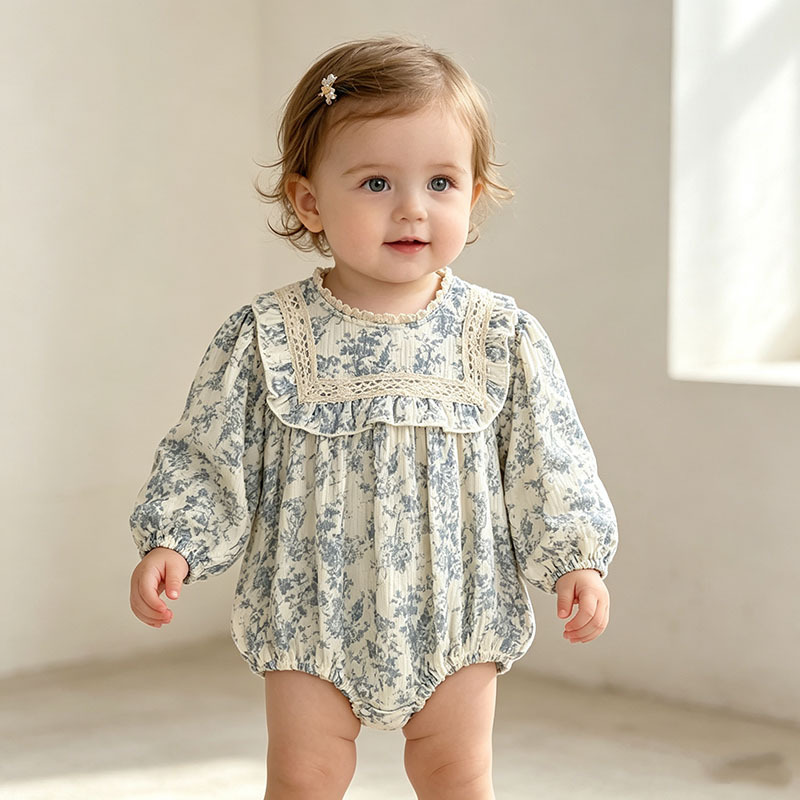 Baby Girl Floral Romper Long P - Newborn Baby Girl Romper Floral 评论和价格