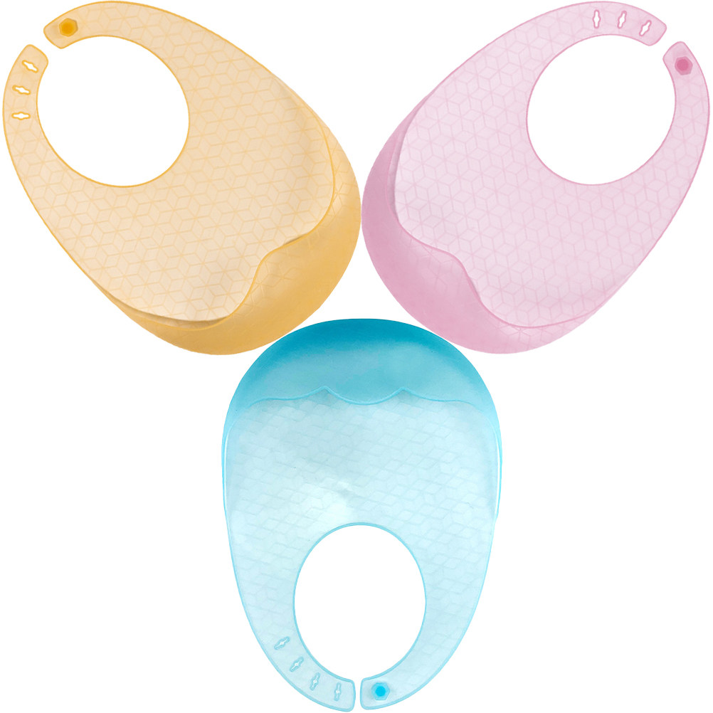 3pcs Silicone Baby Bibs – Soft - Waterproof Baby Bibs Silicone 评论和价格