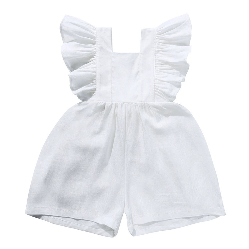 2026 Summer Newborn Baby Girl  - Baby Summer Linen Sleeveless Jumpsuit 评论和价格