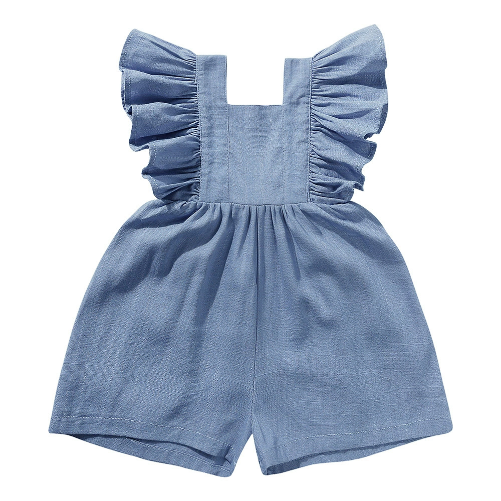 2026 Summer Newborn Baby Girl  - Baby Summer Linen Sleeveless Jumpsuit 评论和价格