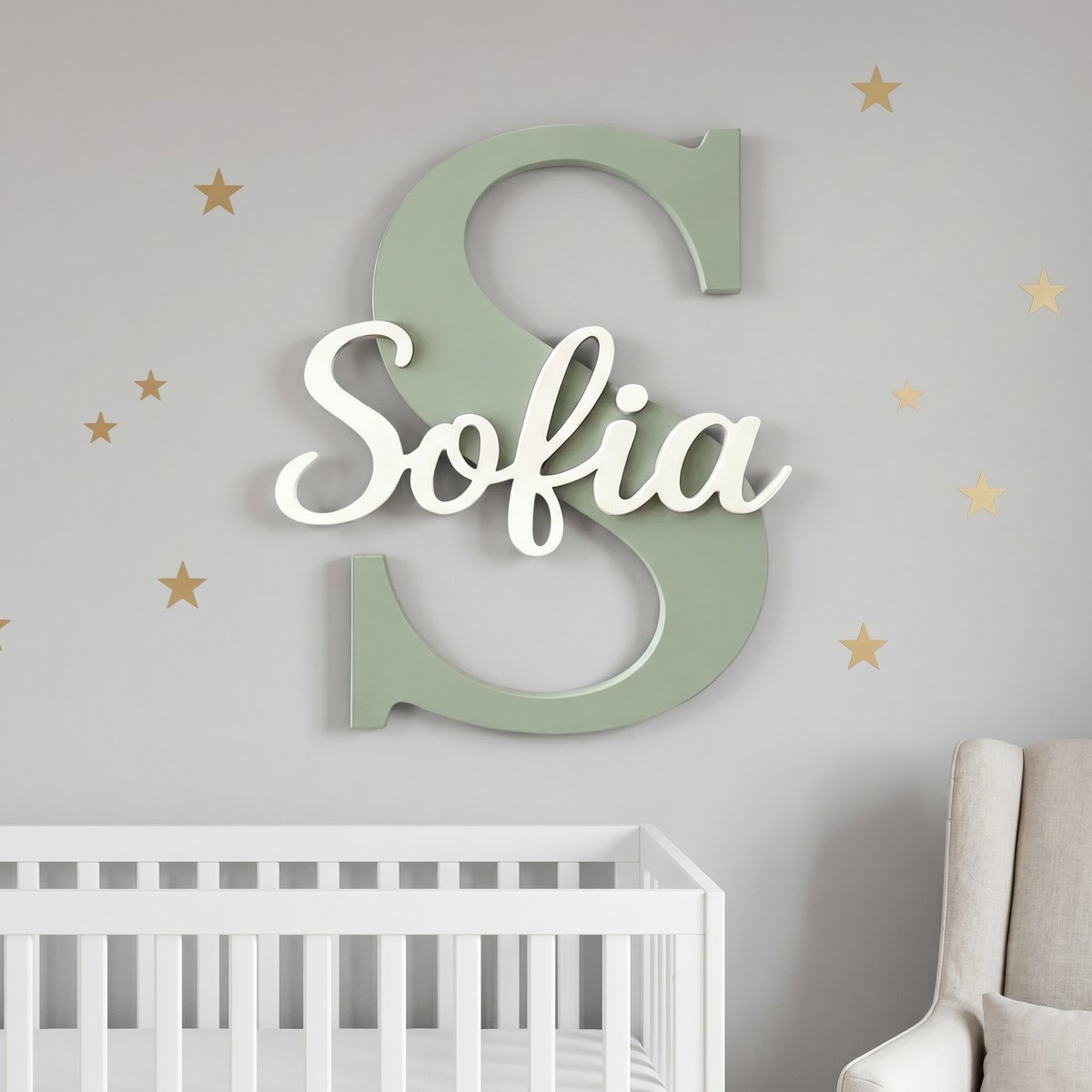 1Pc Custom Minimalist Wooden N - Nursery 评论和价格
