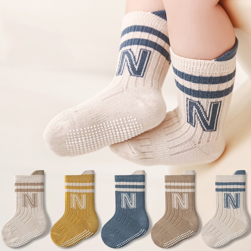 3Pairs/lot Children's Cotton L - Unisex Baby Socks Non Slip 评论和价格
