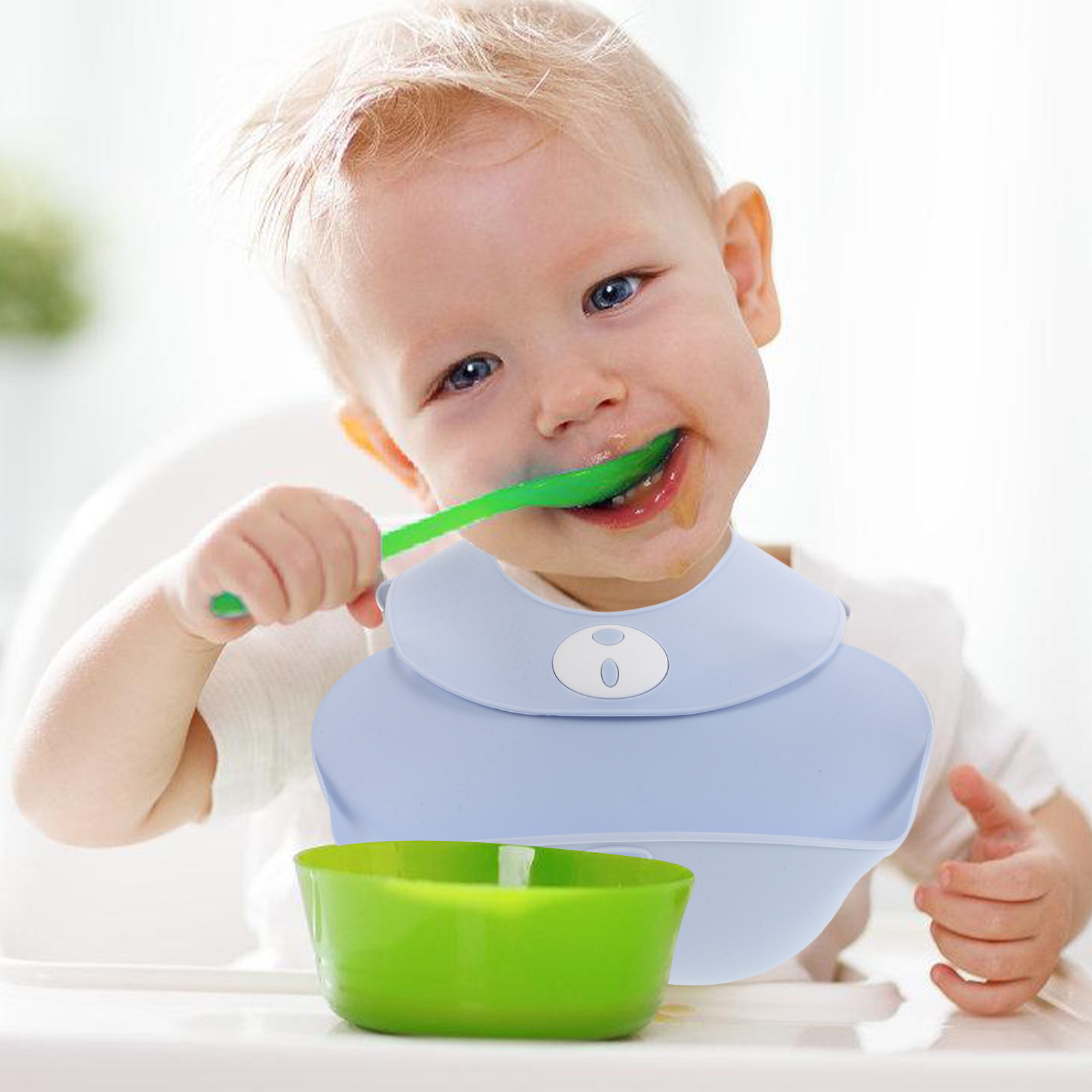 Baby Bib Silicone Waterproof A - Waterproof Baby Bibs Silicone 评论和价格